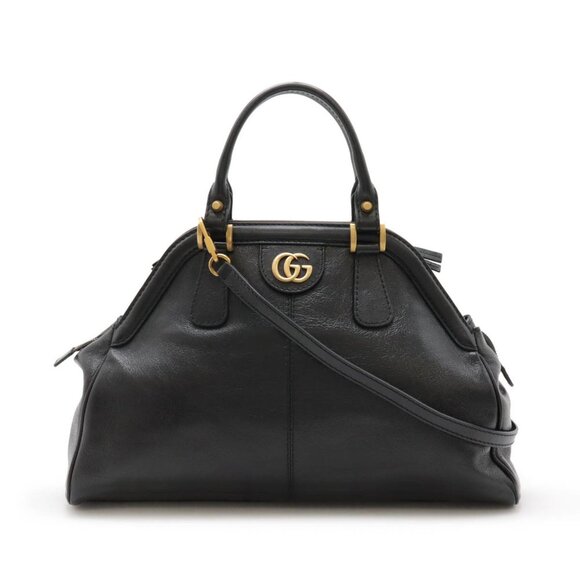 GUCCI Black Leather Shoulder Bag - Picture 1 of 9